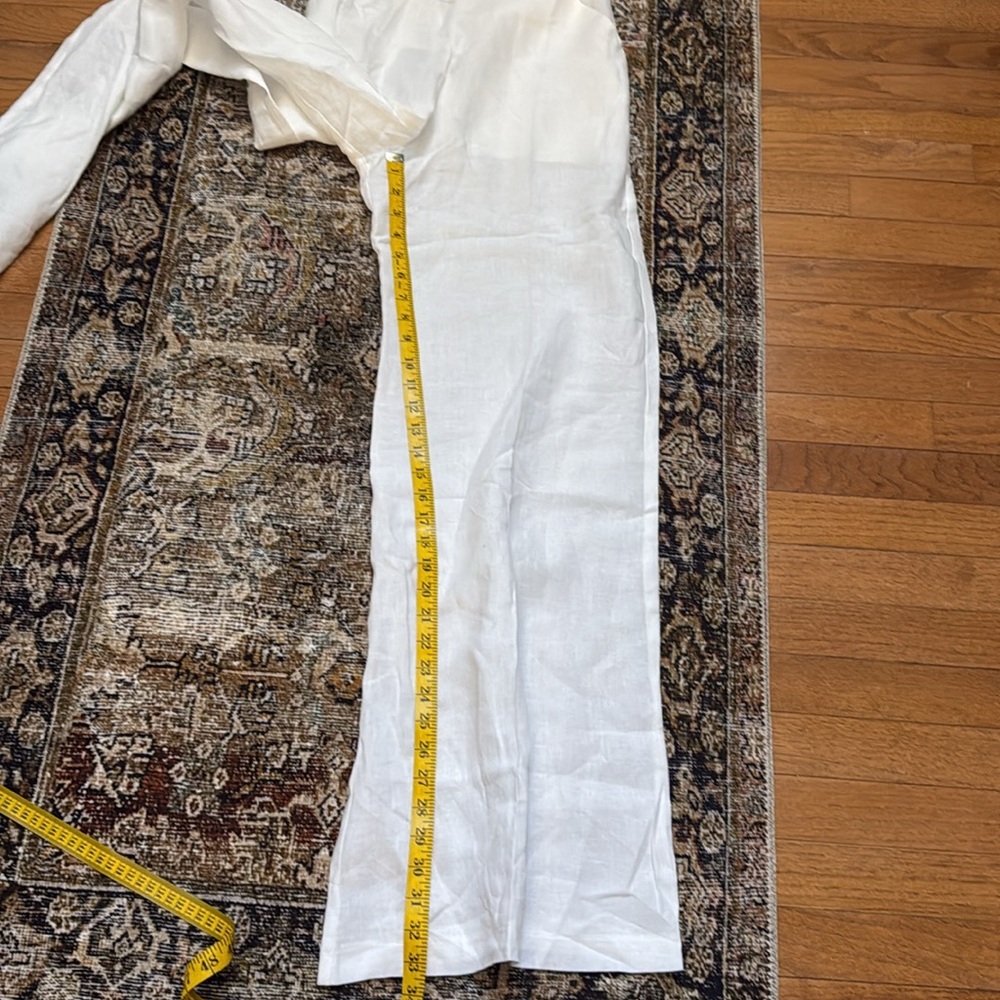 White Sleeveless Ring-Front Jumpsuit - Picture 5 of 8